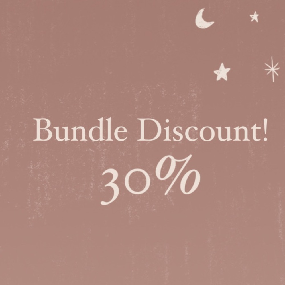 BUNDLE DISCOUNT 30% for 3+ items